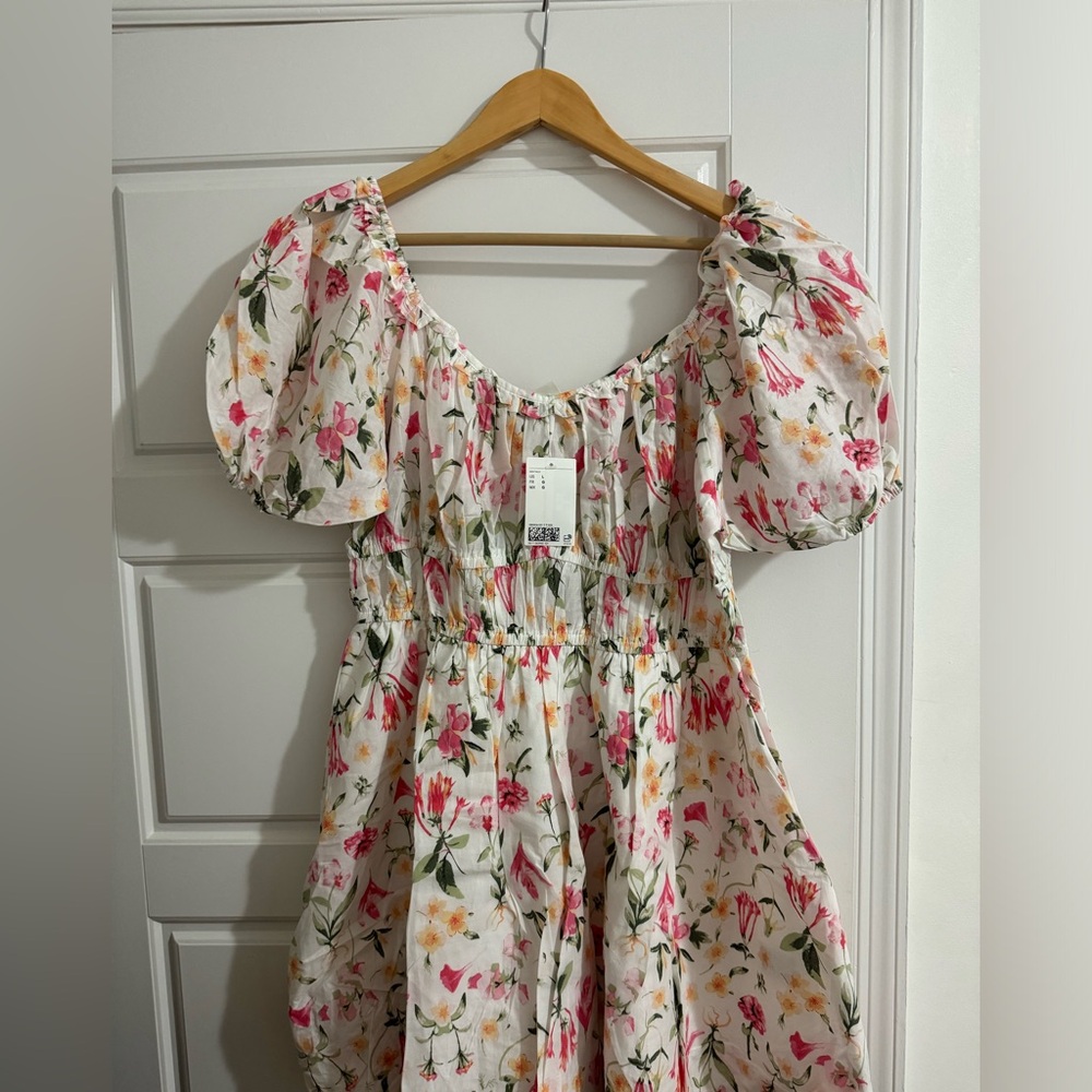 H&M Bubble-Hem Cotton Dress